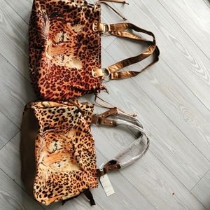 New Big Leather Tiger Cat bags $65 each or 2 for $120
